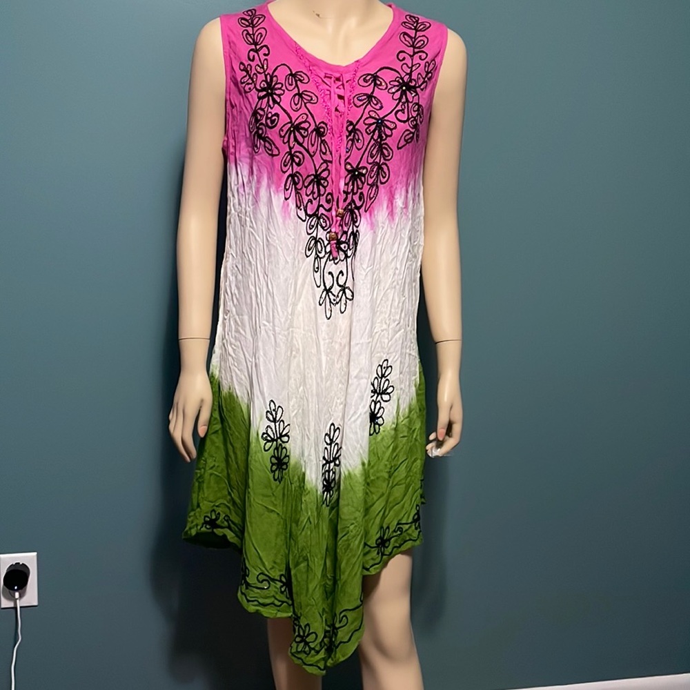 Exist embroidered tie dye Dress